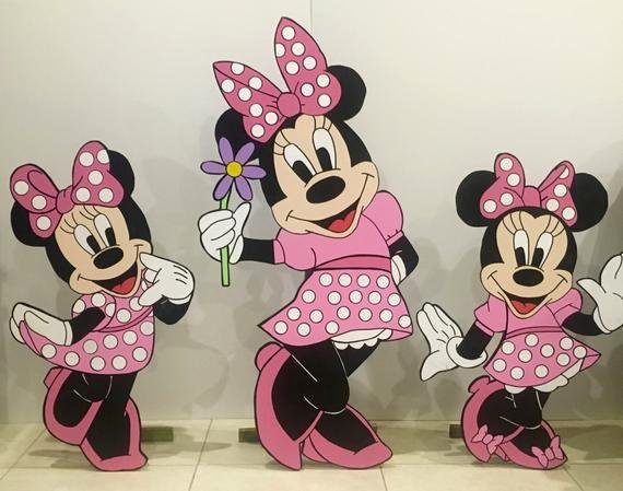 Mickey Mouse Printable Cutouts Inspirational Set Of Wooden Minnie Mouse Cutouts Minnie Mouse Birthday