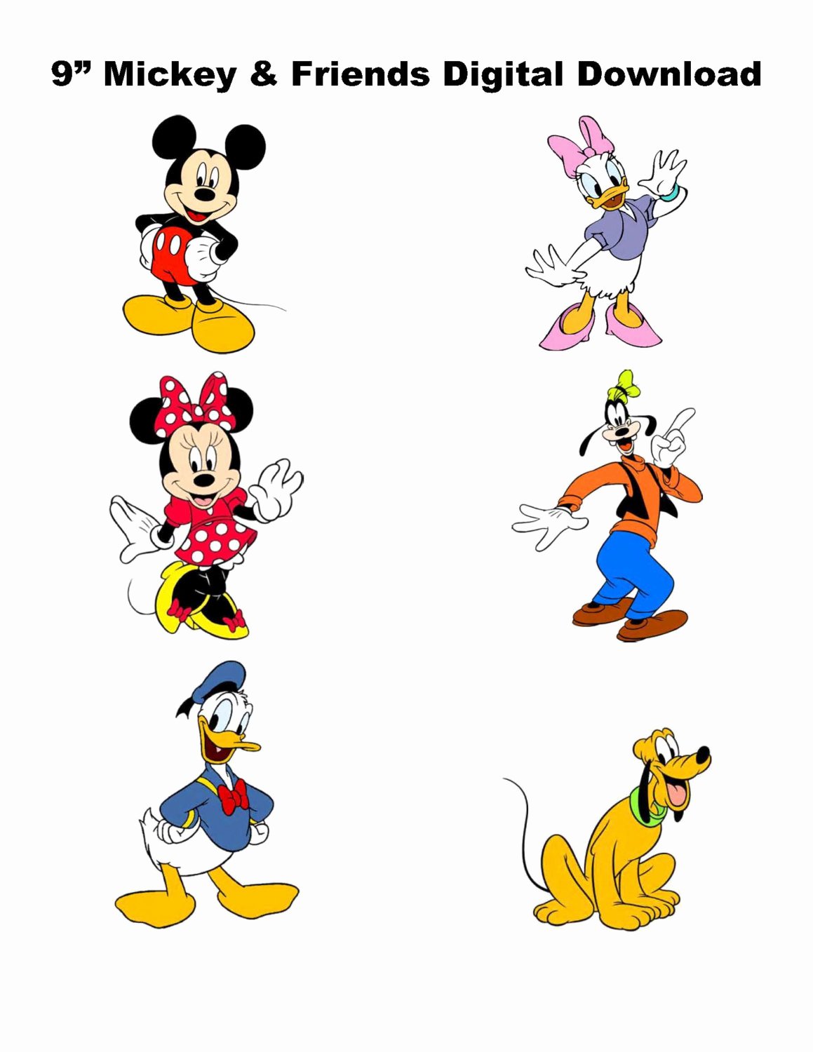 Mickey Mouse Printable Cutouts Lovely 9 Digital Mickey and Friends Centerpieces Large Size