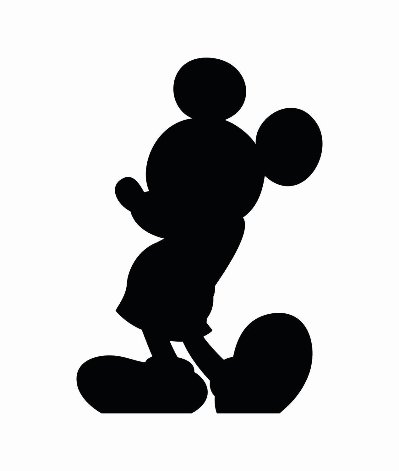 Mickey Mouse Silhouette Printable Inspirational Mickey Mouse Silhouette Vector at Getdrawings