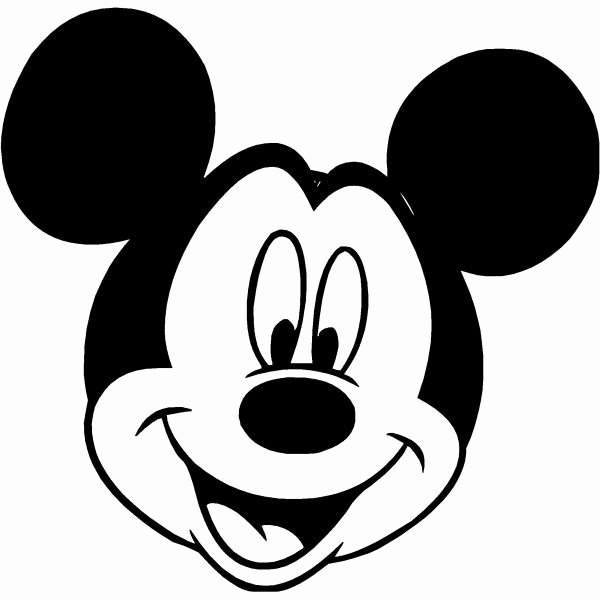 Mickey Mouse Silhouette Printable New Mickey Mouse Face Silhouette at Getdrawings