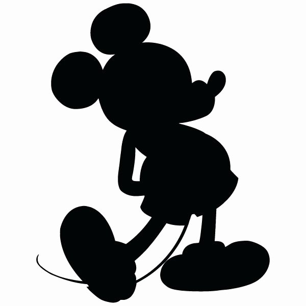 Mickey Mouse Silhouette Printable Unique Mickey Silhouette for Fondant Template