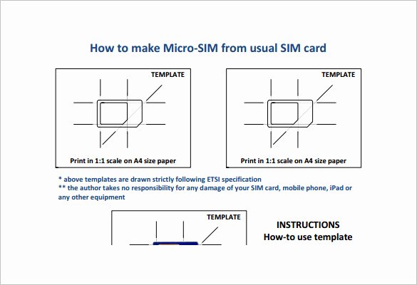 Micro Sim to Nano Sim Template Inspirational 6 Micro Sim Card Templates Psd Eps