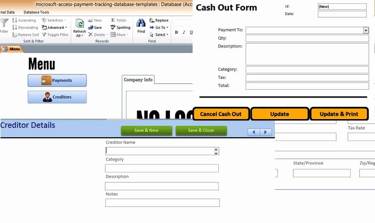 Microsoft Access Templates Fresh Microsoft Access Payment Tracking Database Templates for