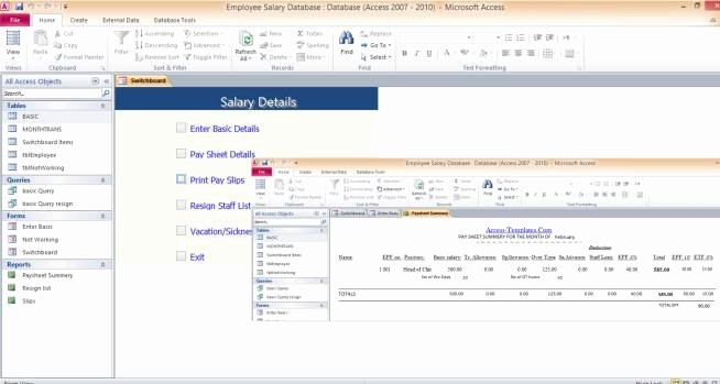 Microsoft Access Templates Inspirational Microsoft Access 2010 Templates In Access Database