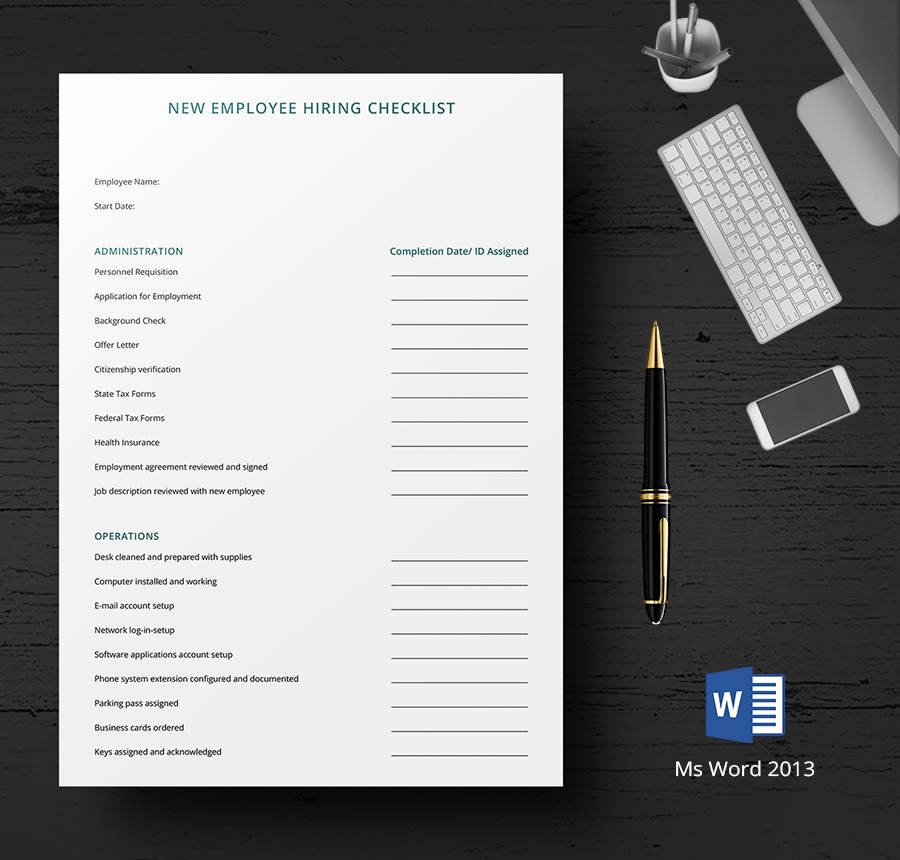 Microsoft Office Check Template Inspirational 8 Free Hr Checklist Templates Employee orientation