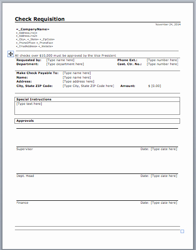 Microsoft Office Check Template Inspirational Check Requisition Template Microsoft Fice Templates