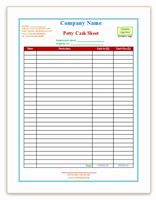 Microsoft Office Check Template New Petty Cash Templates Microsoft Fice Templates