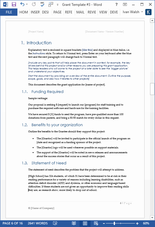 Microsoft Proposal Template Fresh Grant Proposal Template Ms Fice