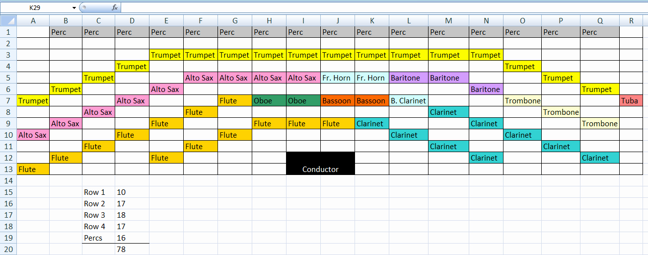 Microsoft Seating Chart Template Beautiful Technology In Music Education Seating Charts Using Word