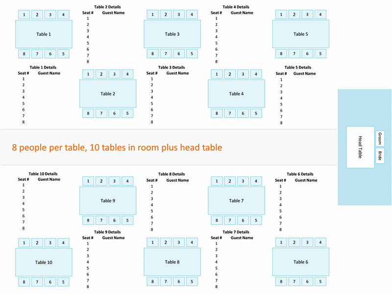 Microsoft Seating Chart Template Fresh Wedding Planners tools Powerpoint Template for Seating