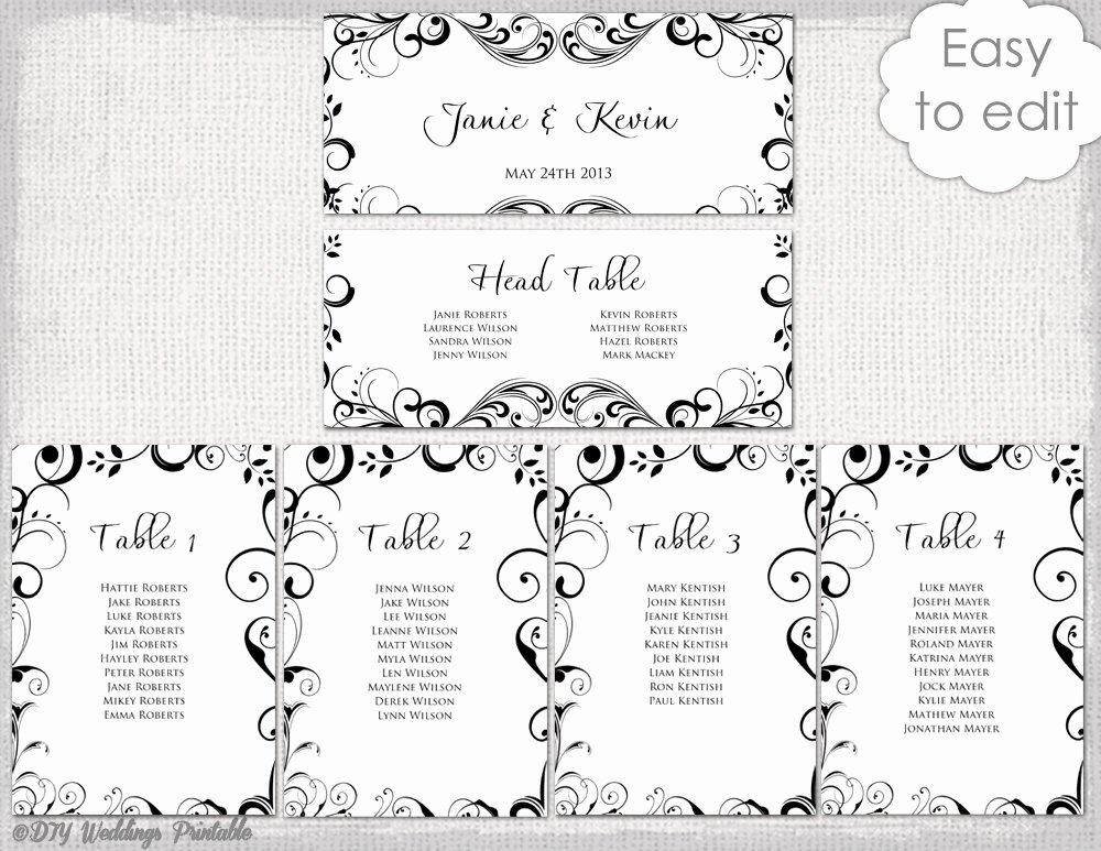 Microsoft Seating Chart Template Luxury Wedding Seating Chart Template Microsoft Word