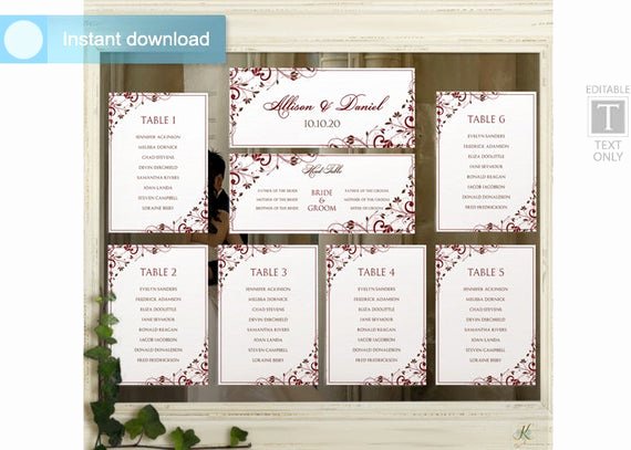 Microsoft Seating Chart Template New Wedding Seating Chart Template Download by Karmakweddings