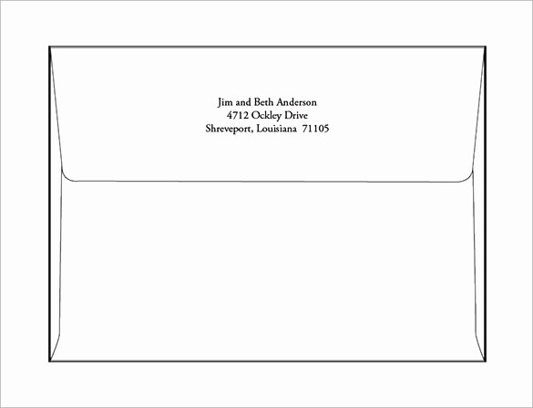 Microsoft Word Envelope Template Free Download Fresh A7 Envelope Template Microsoft Word Salonbeautyform