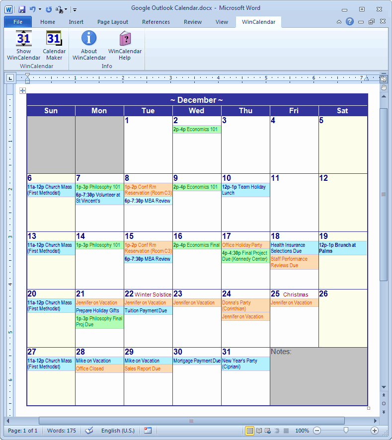 Microsoft Word Weekly Calendar Template Beautiful Calendar Creator for Microsoft Word with Holidays