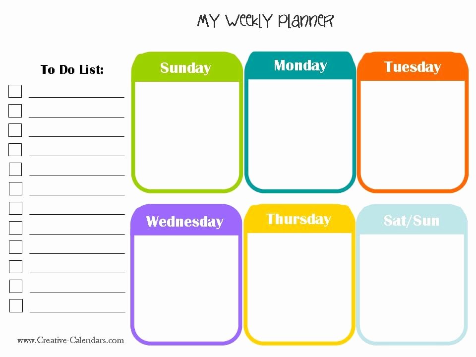 Microsoft Word Weekly Calendar Template Elegant 10 Weekly Planner Templates Word Excel Pdf formats