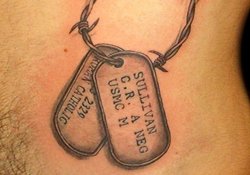 Military Dog Tags Drawing Elegant 25 astounding Dog Tag Tattoos