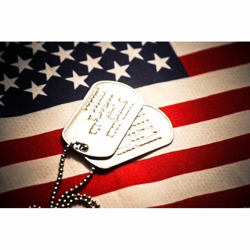 Military Dog Tags Drawing Luxury Us Flag &amp; Dog Tags Fine Art Print