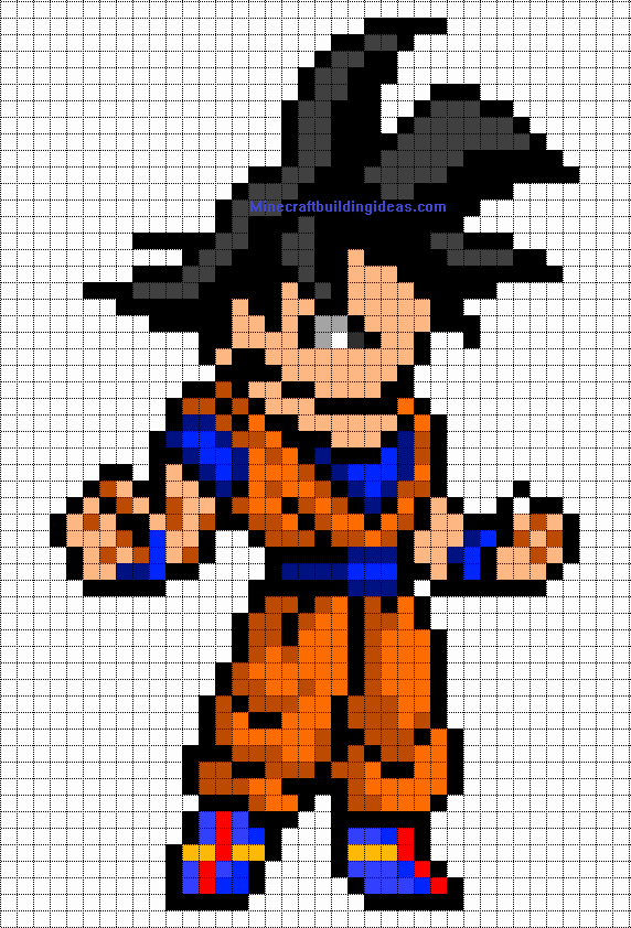 Minecraft Pixel Art Template Maker Fresh Minecraft Pixel Art Templates Goku