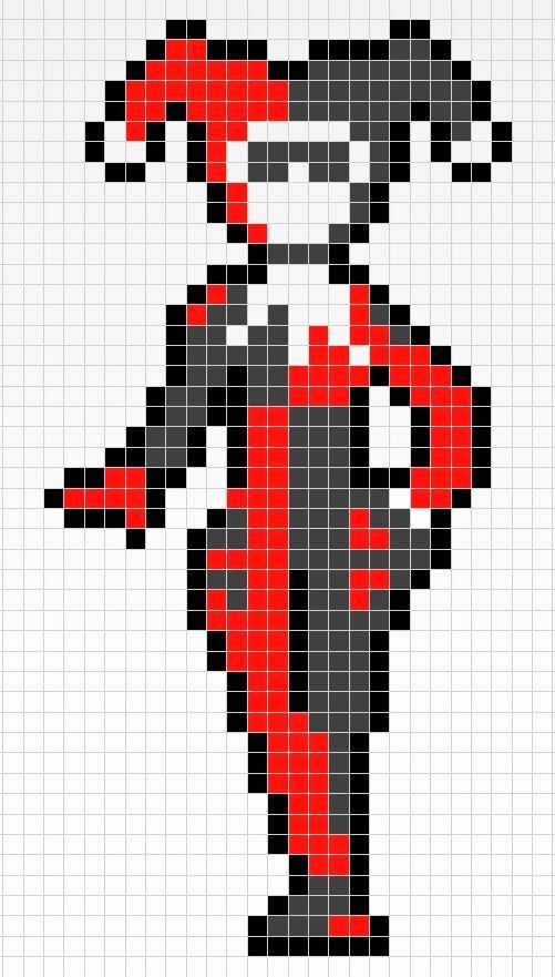 Minecraft Pixel Art Template Maker Luxury Harley Quinn Pixel Art Template Minecraft … Crochet