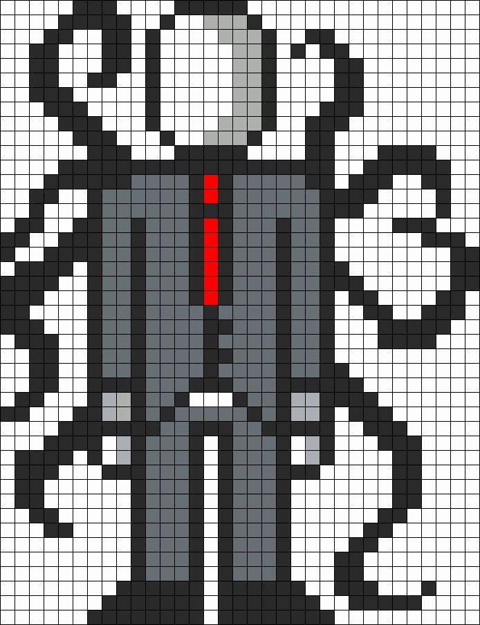 Minecraft Pixel Art Template Maker New Slenderman Perler Bead Pattern Pb Ideas