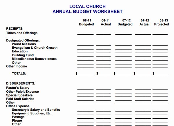 Ministry Budget Template Beautiful Church Bud Template