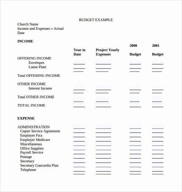 Ministry Budget Template Inspirational Church Bud Template Pertamini