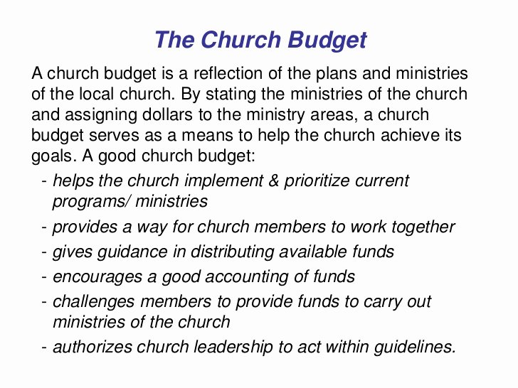 Ministry Budget Template New 11 Church Bud Ing