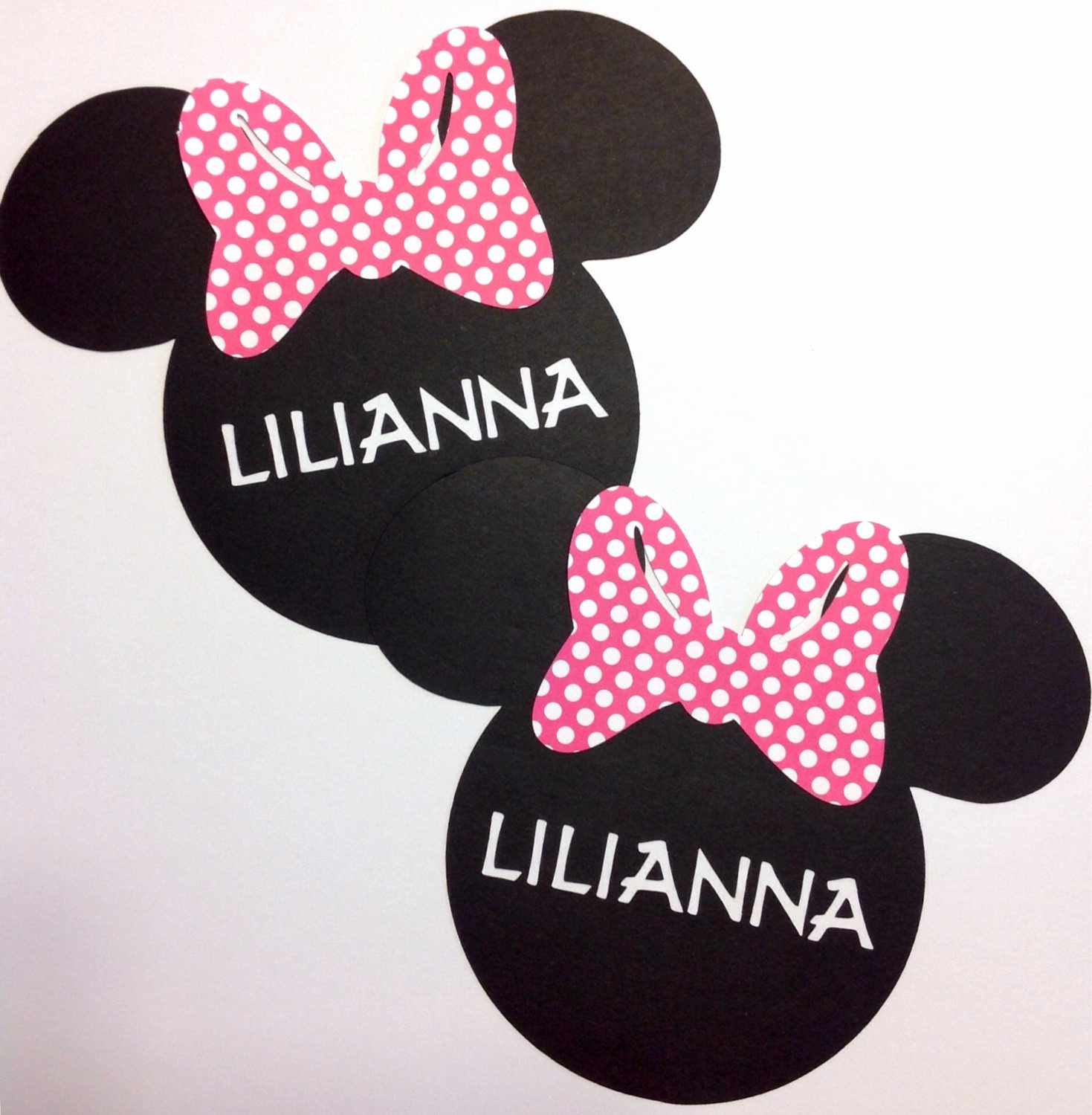 Minnie Mouse Cut Out Head Best Of Minnie Mouse Head Cut Outs Die Cut Customized with Name Set Of