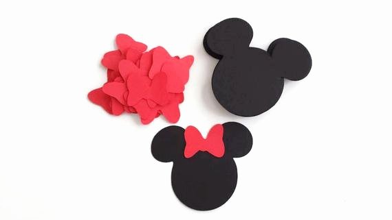 Minnie Mouse Cut Out Head Inspirational Diy 24 Die Cut Small Minnie Mouse Head Minnie Ears with Bows