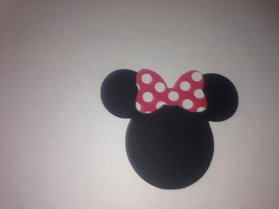 Minnie Mouse Cut Out Head Lovely 30 2 5 Minnie Mouse Head Silhouettes Die Cut by Leslisdesigns