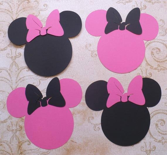 Minnie Mouse Cut Out Head Luxury Items Similar to 4 Minnie Mouse Head Shapes with Bows Hot