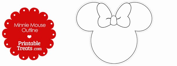 Minnie Mouse Cut Out Template Best Of Printable Minnie Mouse Outline — Printable Treats