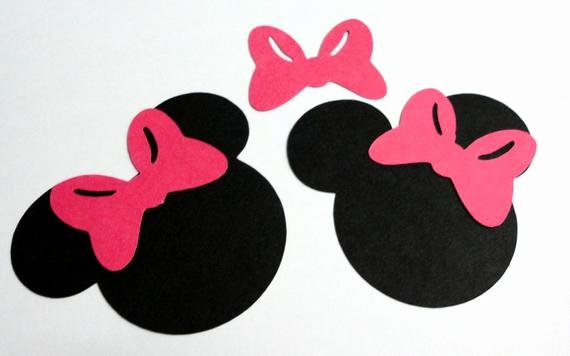 Minnie Mouse Cut Out Template Inspirational Items Similar to 50 2 5&quot; Minnie Mouse Head Silhouettes