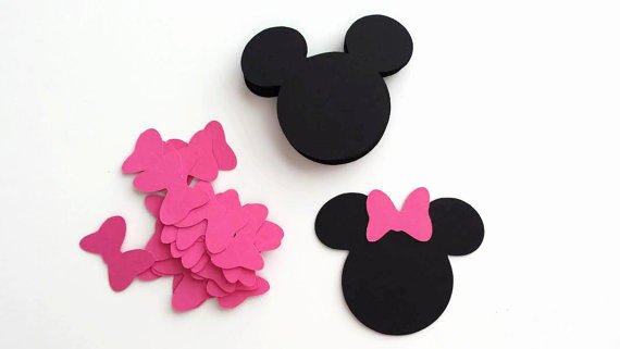 Minnie Mouse Ears Cut Out Unique Diy 24 Die Cut Small Minnie Mouse Head From Thingsbyjuju