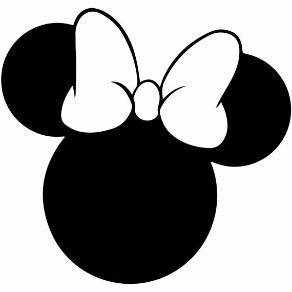 Minnie Mouse Ears Outline Beautiful Minnie Mouse Svg Outline Laptop Cup Decal Svg Digital Download