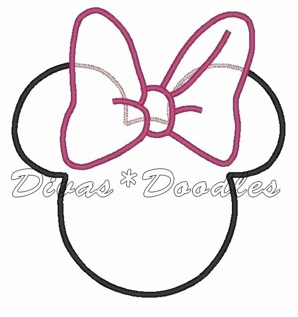 Minnie Mouse Ears Outline Elegant Minnie Dress Silhouette Clipart Diy &amp; Crafts