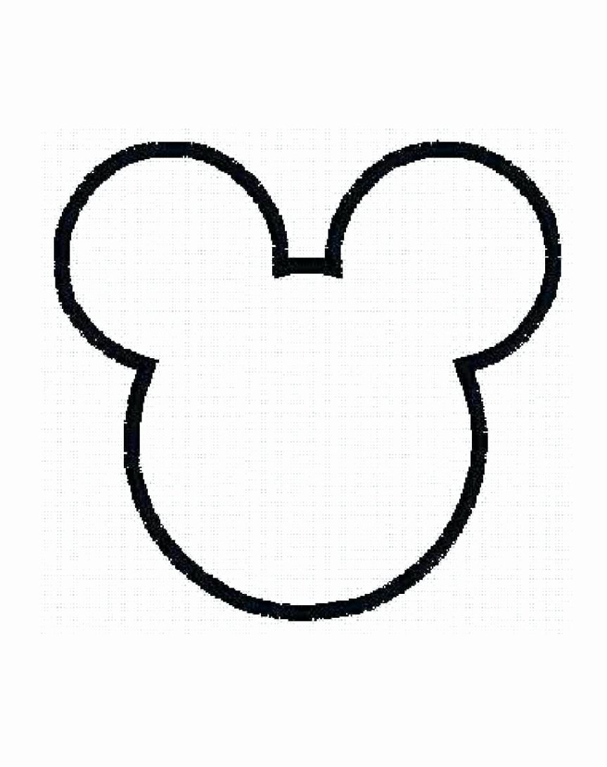 Minnie Mouse Ears Outline Elegant Outline Mickey Mouse