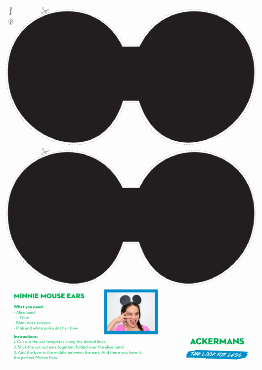 Minnie Mouse Ears Template Printable Beautiful top Minnie Mouse Templates Free to In Pdf format