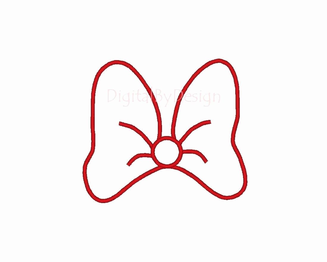 Minnie Mouse Ears Template Printable Luxury Bow Pattern for Invitations and Banner