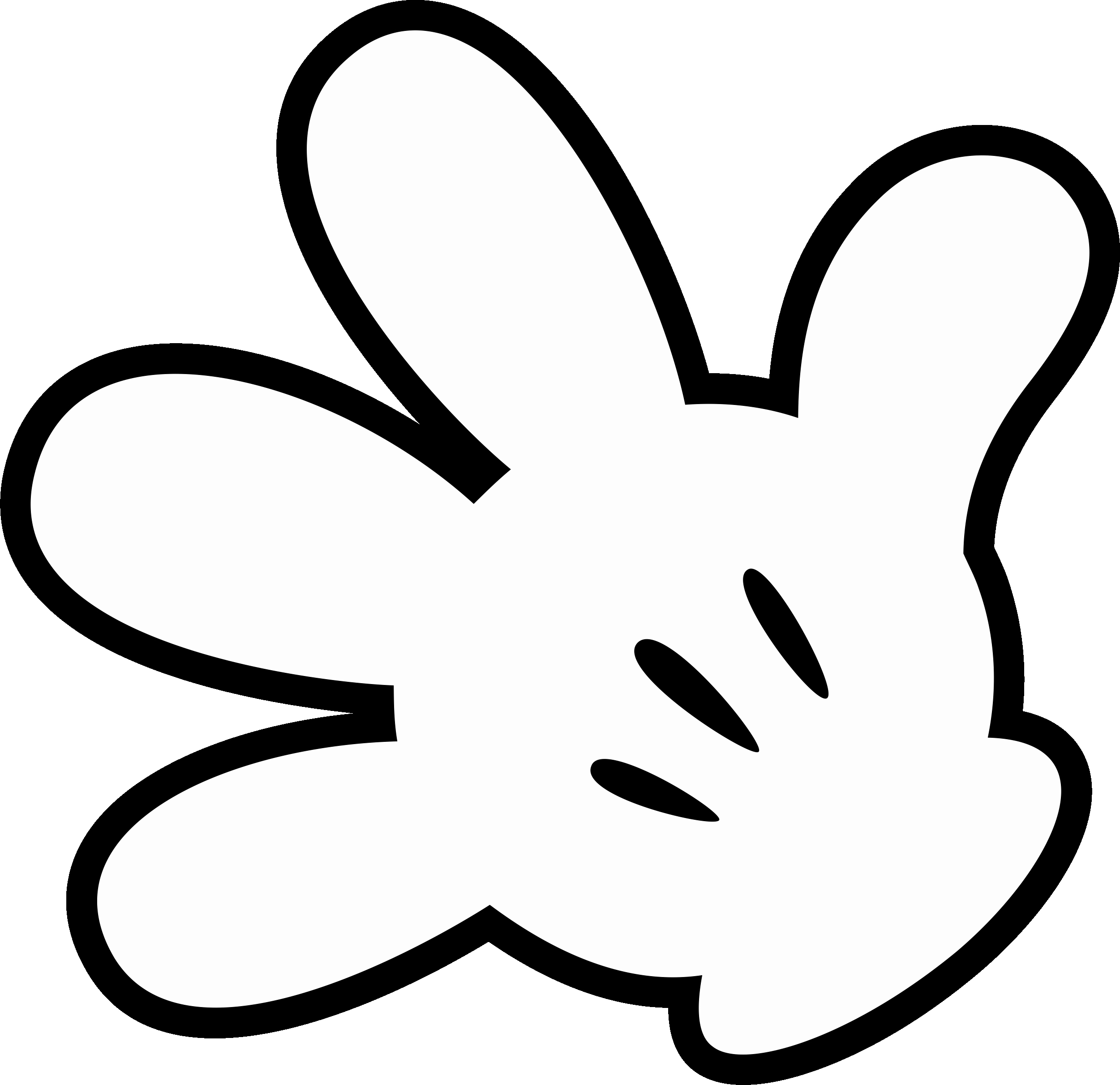 Minnie Mouse Hands Template New Disney Mickey Hand Clipart Clipground