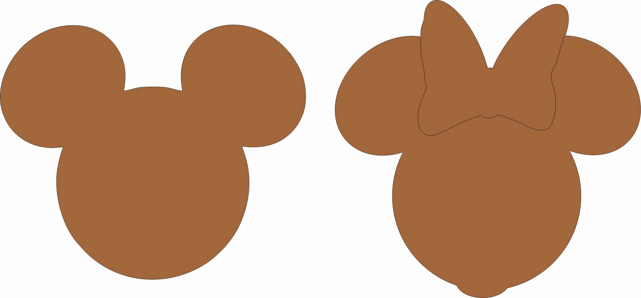 Minnie Mouse Template Head Luxury Free Mickey and Minnie Mouse Silhouette Download Free