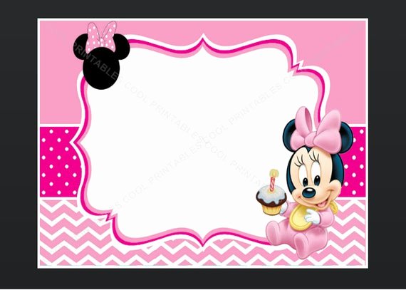 Minnie Mouse Template Pdf Elegant Minnie Mouse Blank Invitation Birthday Thank You by