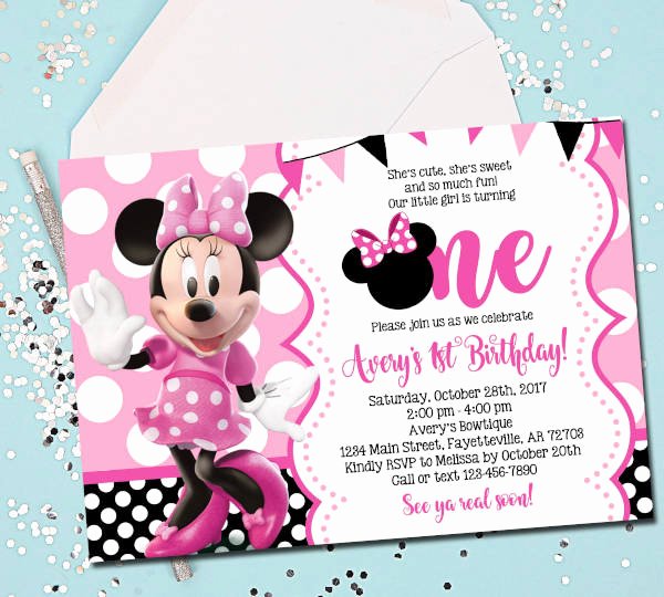 Minnie Mouse Template Pdf Lovely 15 Birthday Invitation Templates In Pdf