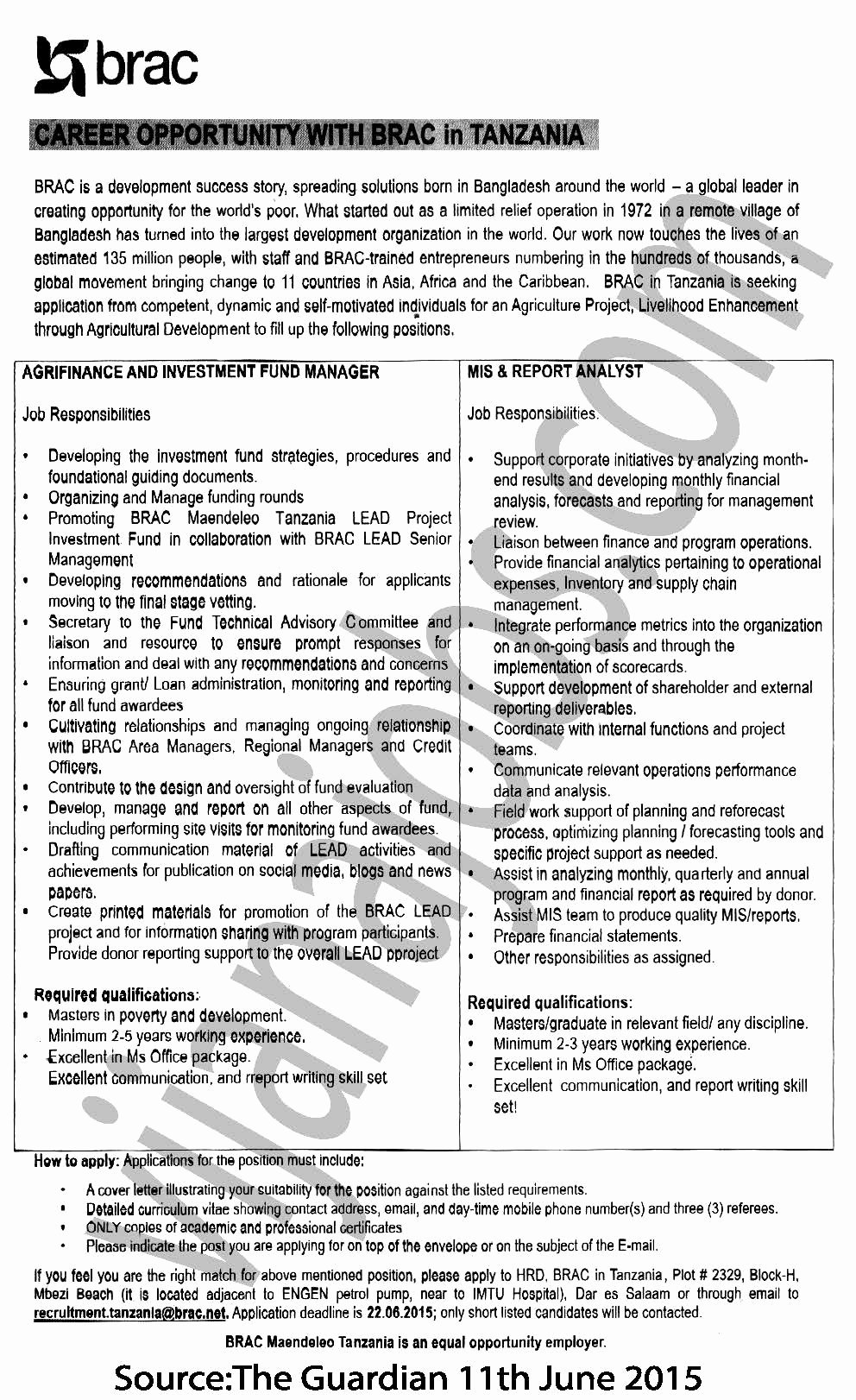 Mis Job Description Unique Agrifinance and Investment Fund Manager Mis &amp; Report