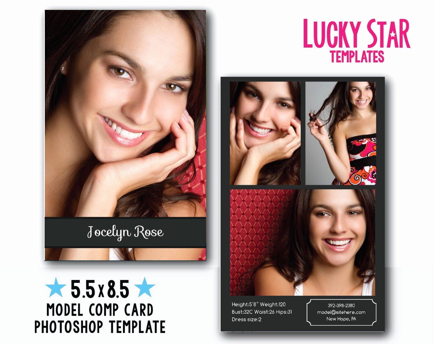 Model Comp Card Template Elegant Customizable Model P Card Head Shot Zed Card Killer