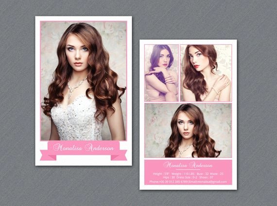 Model Comp Card Template Lovely Modeling P Card Template Model P Card Shop