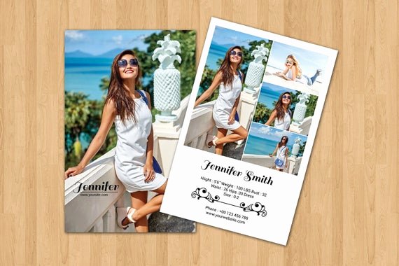 Model Comp Card Template Luxury Items Similar to Model P Card Template