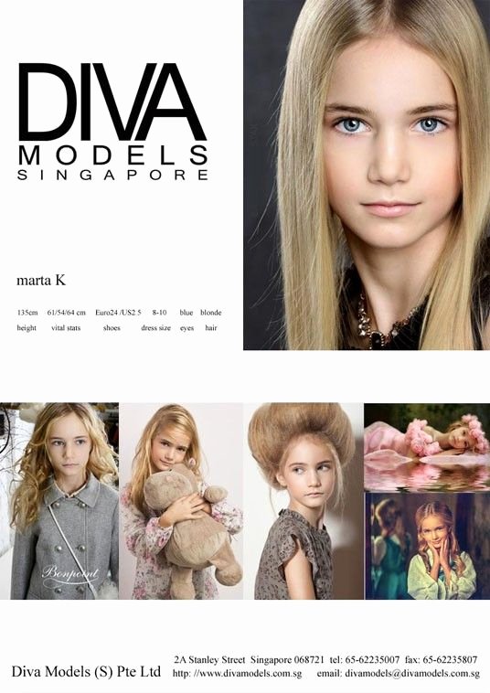 Model Comp Card Template New Modelscouts Model Marta K P Card Diva Models