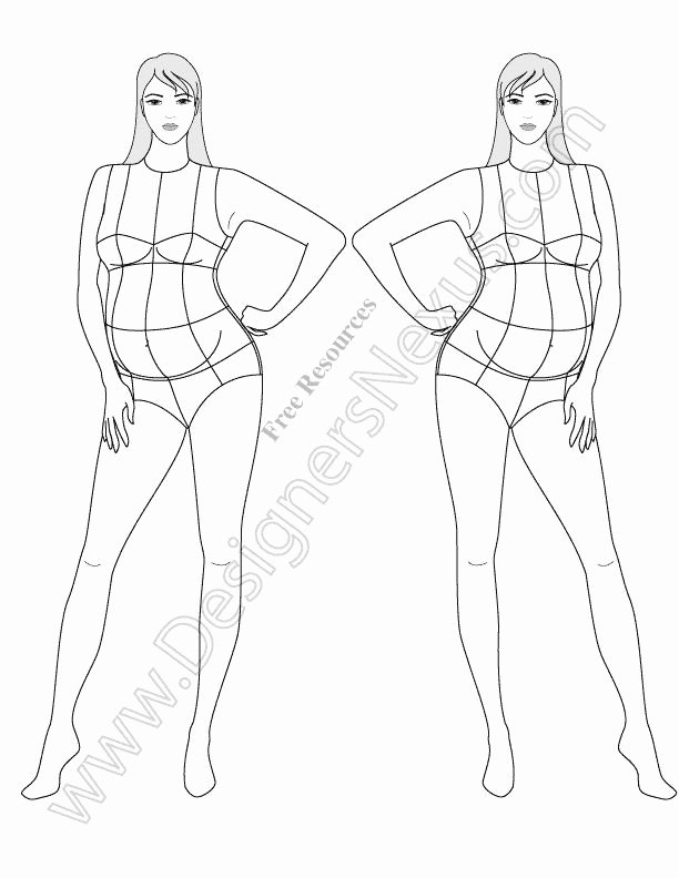 Model Sketch Template Awesome 53 Best Free Female Fashion Croquis Images On Pinterest