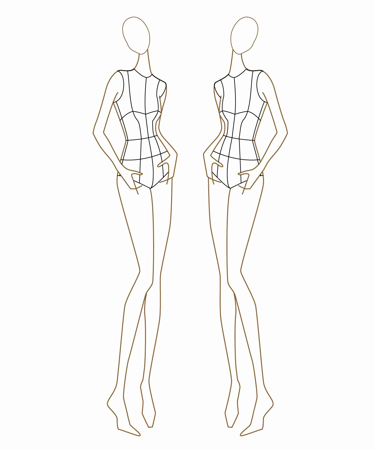 Model Sketch Template Awesome Figure for Fashion Illustration Templates